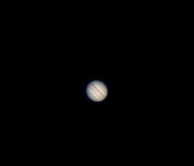 Jupiter view by astronomical telescope