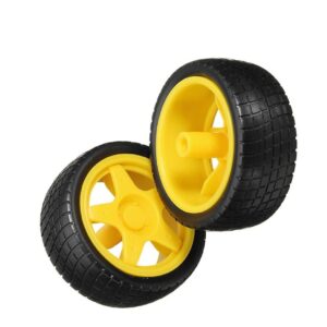 pair of yellow wheels