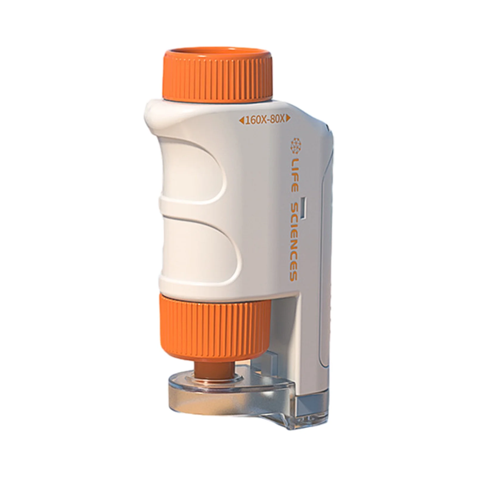 Mini Handheld Miniscope Portable Pocket Microscope 80X-160X LED Light