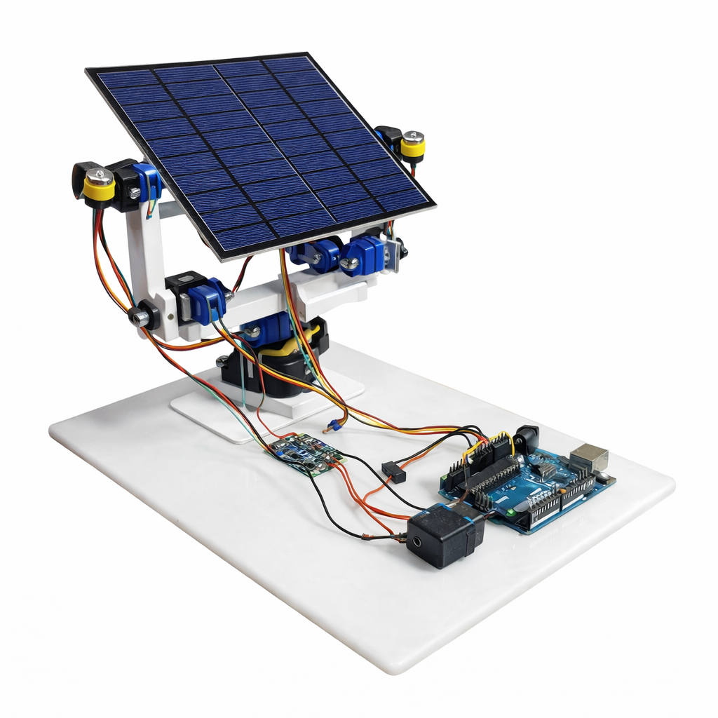 2-Axis Arduino Solar Sun Tracker – Advanced Renewable Energy STEM Project