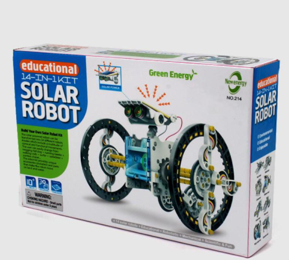 solar powered 14 in 1 robot kit for kids