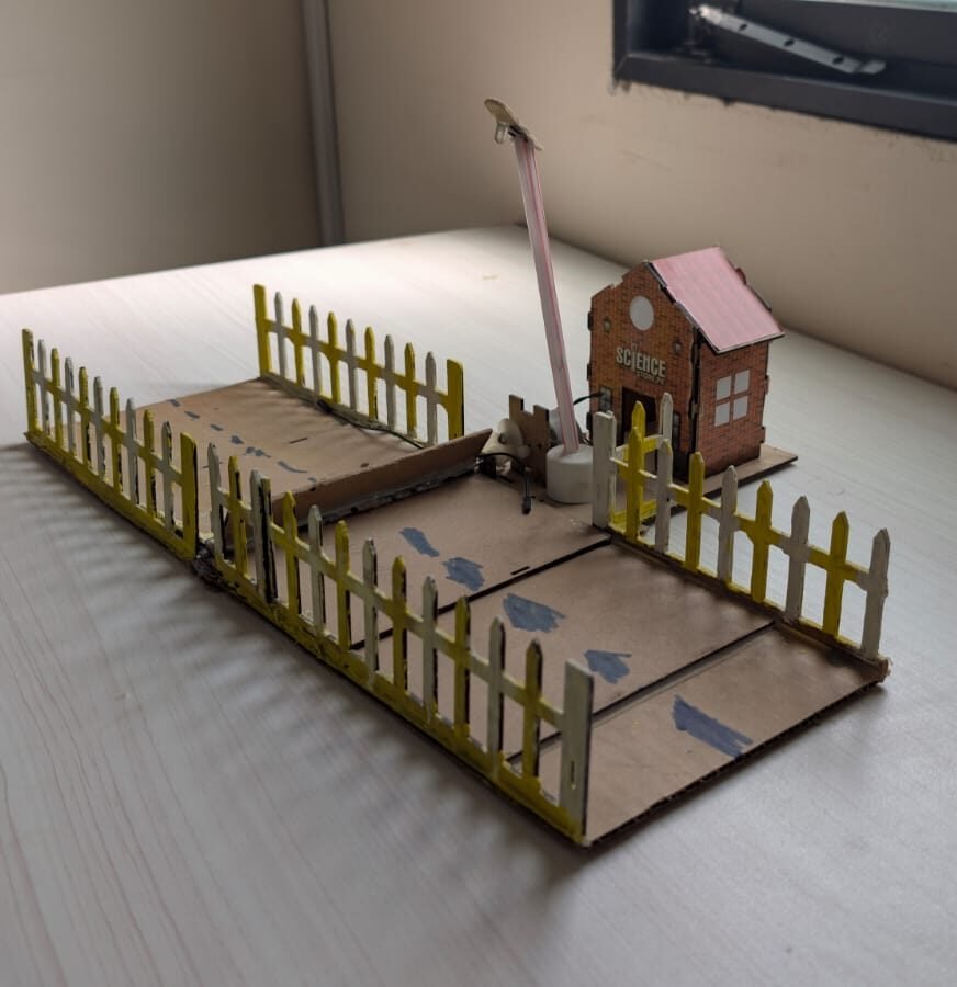 Electricity generation through speed breaker science project model