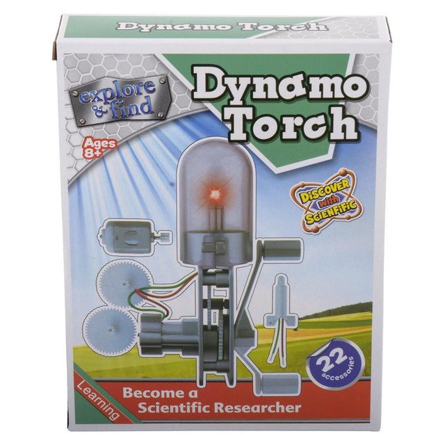 Hand powered Dynamo Torch STEM flashlight for kids