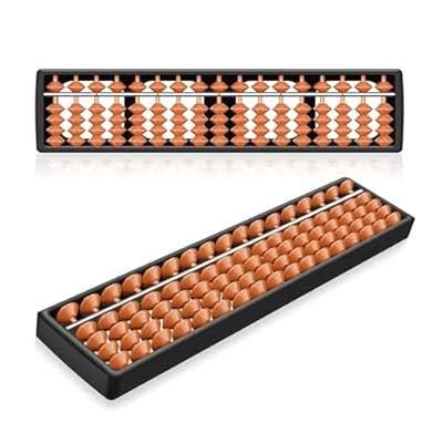 17-rod Japanese soroban abacus with one upper and four lower beads